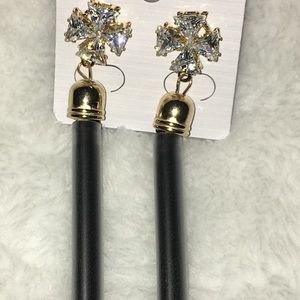Tassels Black Earrings